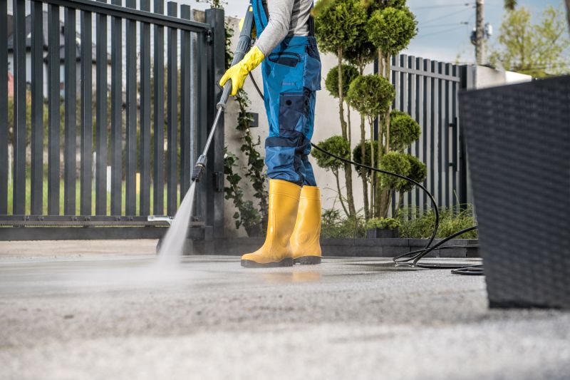 Powerwashing a driveway